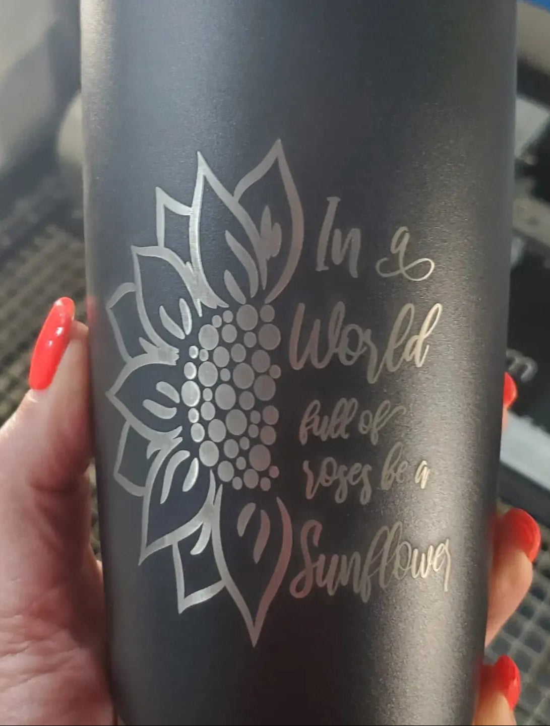 Custom Engraved 20oz Stainless Steel Tumbler with Lid – Multiple Colors