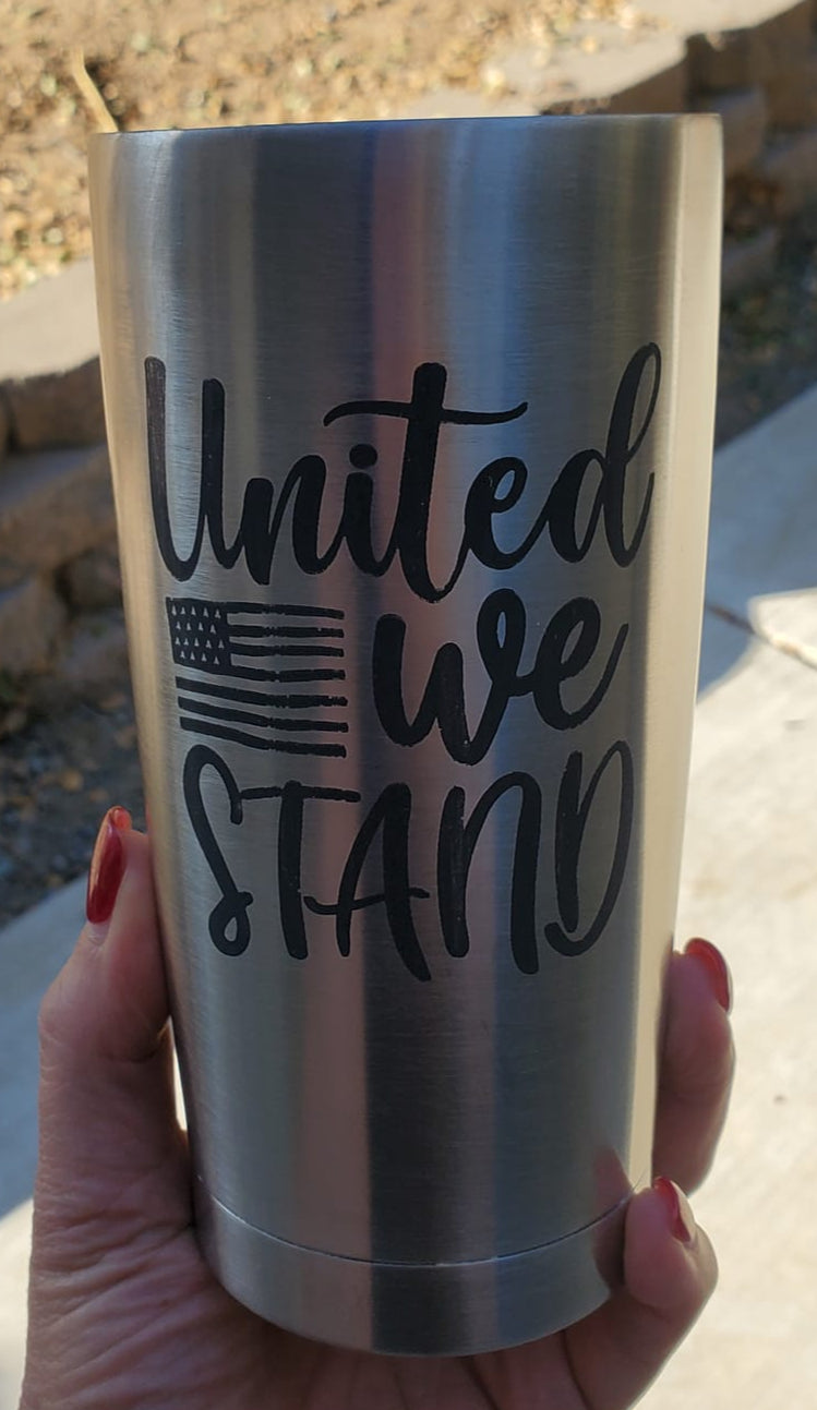 Custom Engraved 20oz Stainless Steel Tumbler with Lid – Multiple Colors