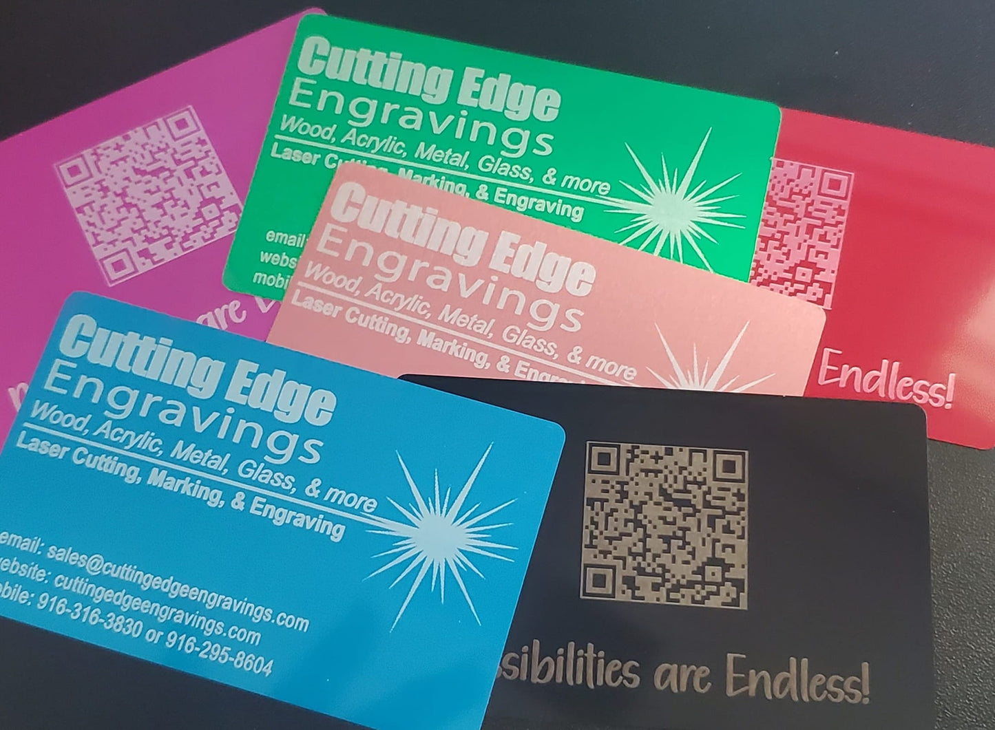 Custom Metal Laser Engraved Cards – Premium Finish