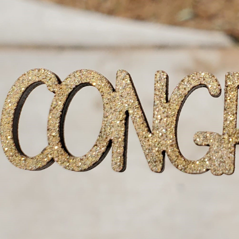 Graduation Confetti – Pre-Made Words, Laser Cut Wood Table Scatter