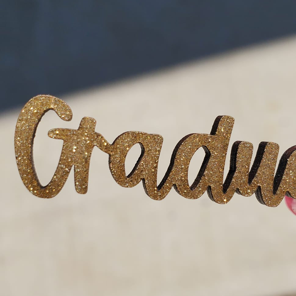 Graduation Confetti – Pre-Made Words, Laser Cut Wood Table Scatter