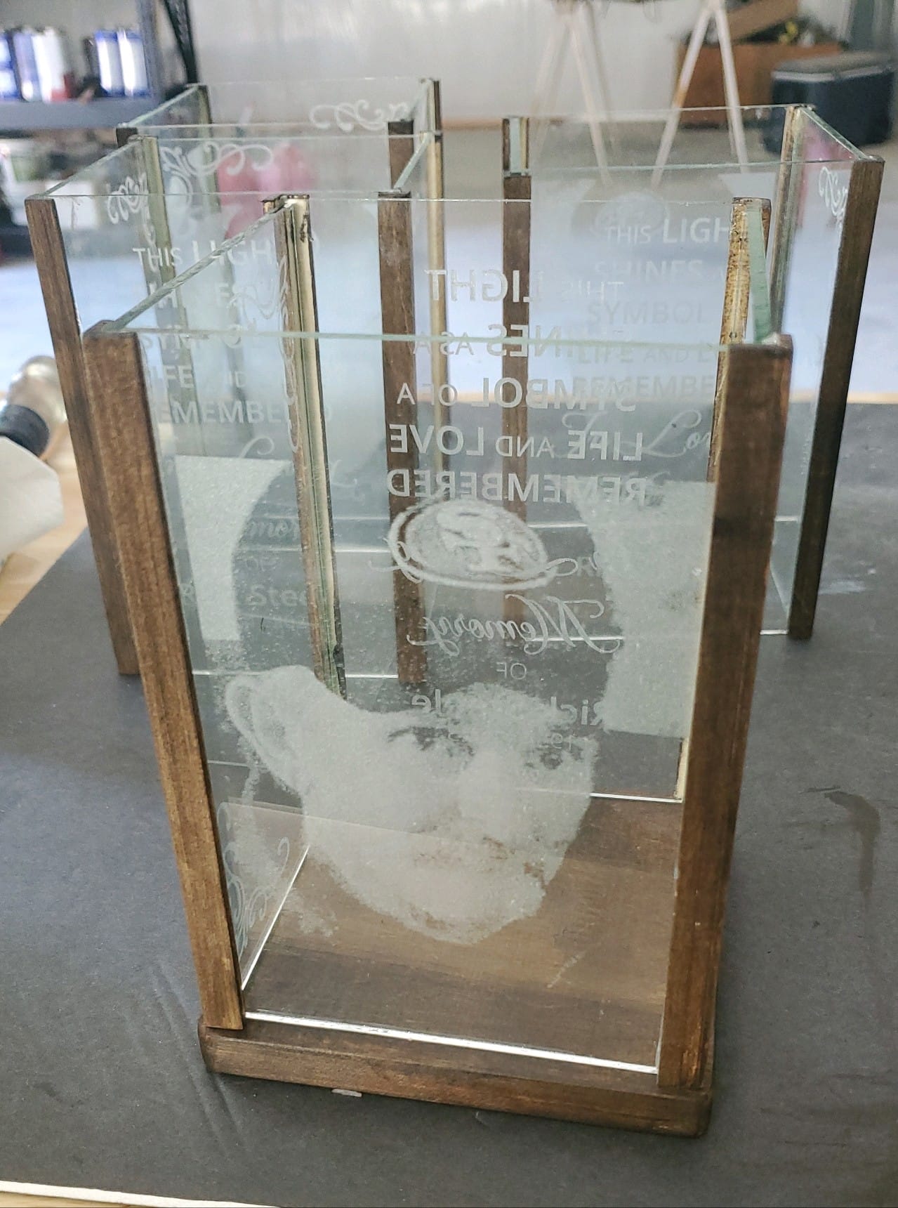 Custom Engraved Candle Holders – Personalized Glass Panel Design