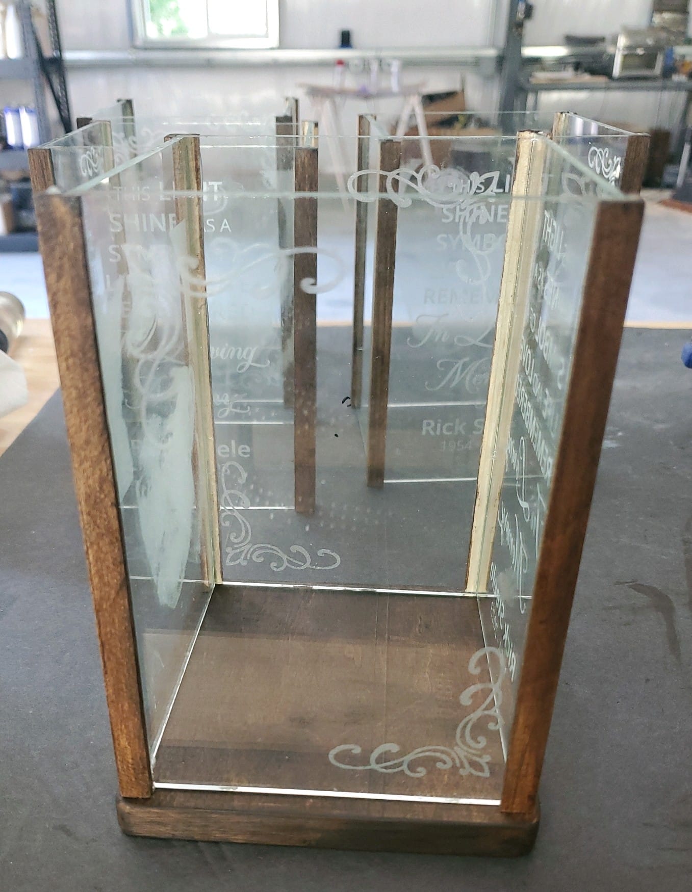 Custom Engraved Candle Holders – Personalized Glass Panel Design
