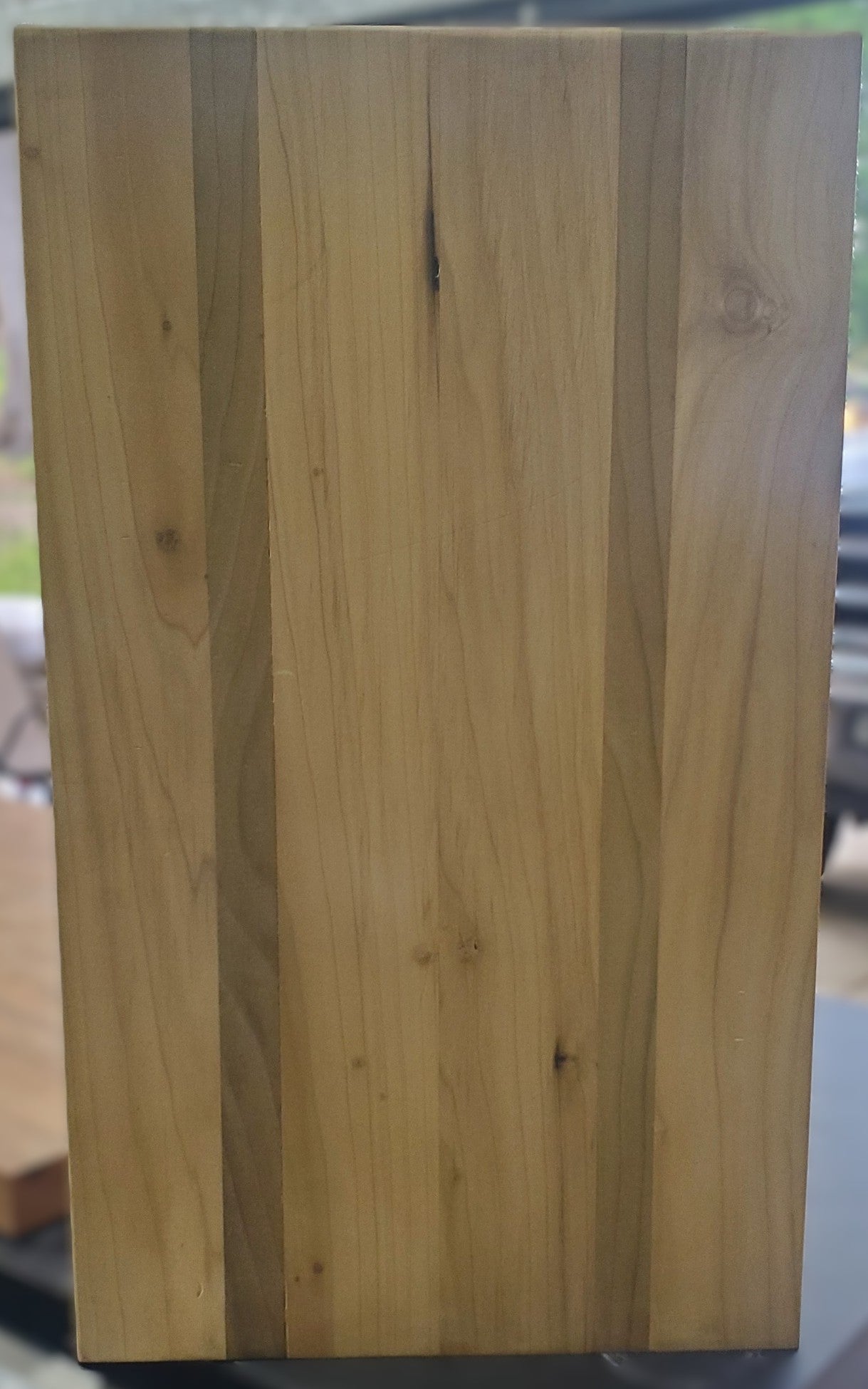 Handcrafted Poplar Wine Rack with Handmade Copper Bottle Stops