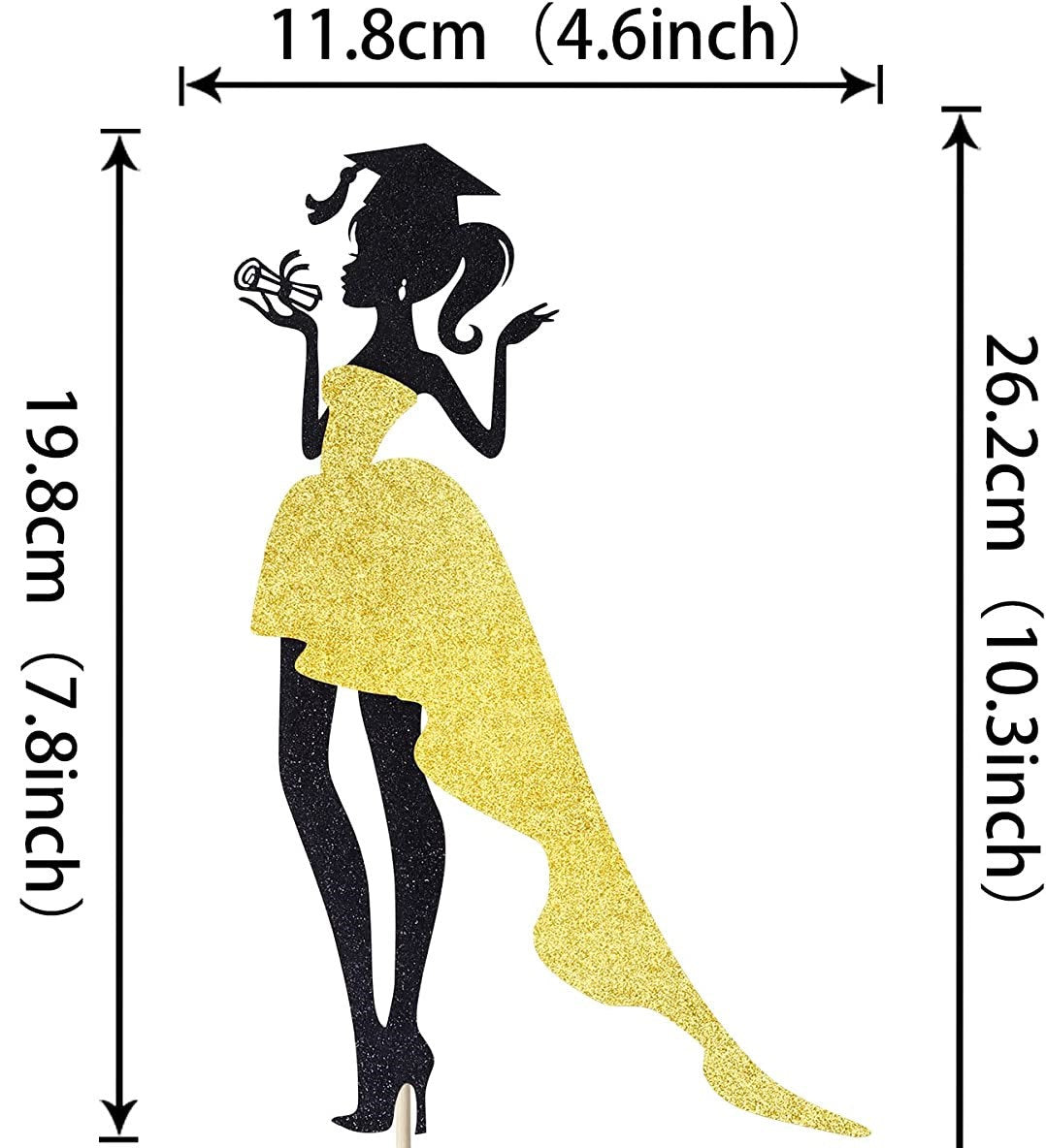 Elegant Graduation Full Female Silhouette Acrylic Cutout