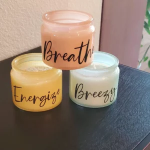 Positive Inspirational and Delicious Lightly Scented Candles