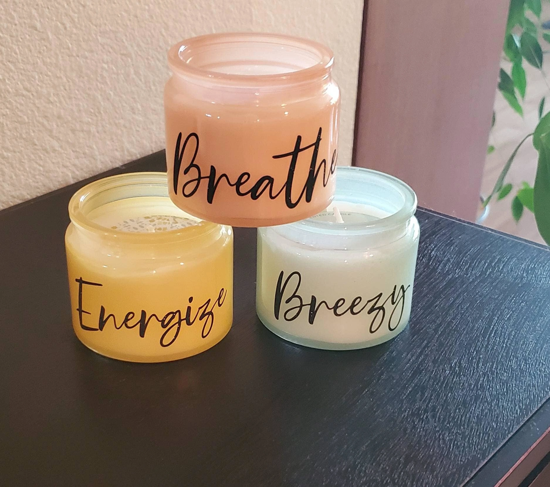 Positive Inspirational and Delicious Lightly Scented Candles