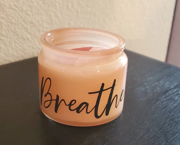 Breathe Positive Inspirational and Delicious Lightly Scented Candles