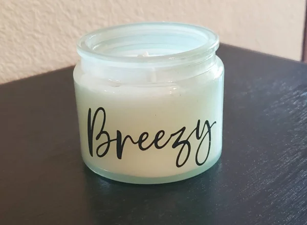 Breezy Positive Inspirational and Delicious Lightly Scented Candles